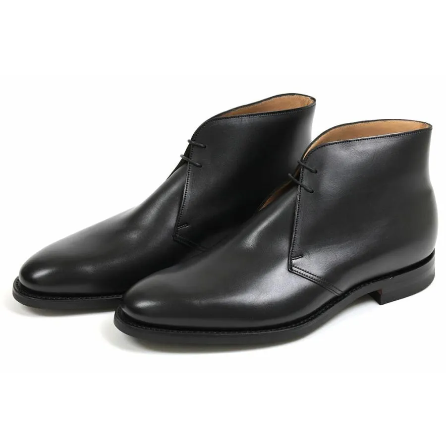 クロケット＆ジョーンズ　チャッカブーツ　アップトン　ブラックカーフ　CROCKETT&JONES　UPTON　BLACK　CALF