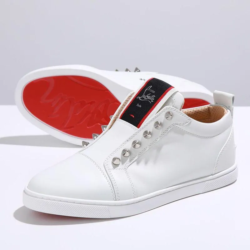 Christian Louboutin クリスチャンルブタン スニーカー F.A.V FIQUE A VONTADE 1230950 レディース ローカット スタッズ装飾 シューズ 靴 WH01/WHITE