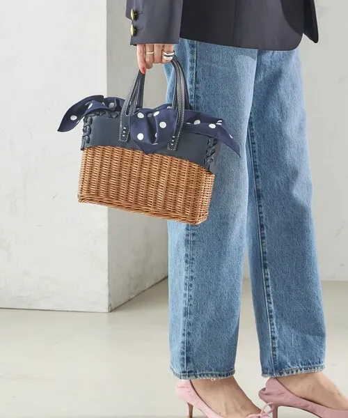 かごバッグ カゴバッグ 「SHIPS別注」A VACATION:RATTAN S