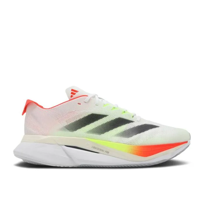 アディダス Adidas 【 Adizero Boston 12 White Black Lucid Red Men Cloud White/Core Black/Lucid Red 】 アディゼロ ボストン 黒色 ブラック メンズ 白色 ホワイト コア 黒色 ブラック Red 赤・レッド