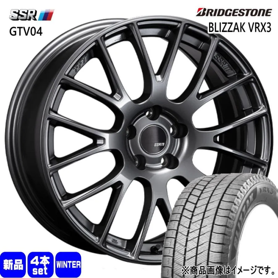 225/60R17 99Q ブリヂストン BLIZZAK VRX3 冬用 スタッドレスタイヤ GTV04 30系アルファード/デリカD5/T31エクストレイル 17インチ