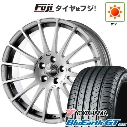 【新品国産車用5穴114.3】 | 夏タイヤ ホイール4本セット | 225/50R18 | ヨコハマ ブルーアース GT AE51 | OZ スーパーツーリズモ GT | 8J 18インチ