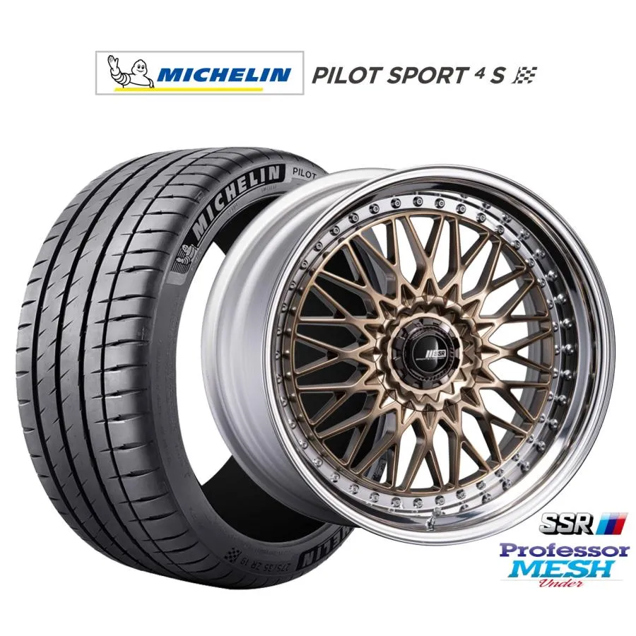 サマータイヤ ホイール4本セット タナベ SSR プロフェッサー メッシュ Under ミシュラン パイロット スポーツ 4S 245/35R21