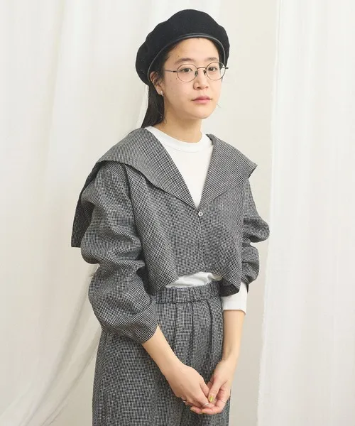 ブルゾン アウター classic LINEN blouson レディース