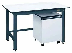 作業台 送料無料 代引不可 軽量作業台 キャビネット付き サカエ ＫＫタイプ KKD-187LC W1800×D750×H740ｍｍ ◆時間指定対象外◆車上渡し商品◆個人宅配送不可
