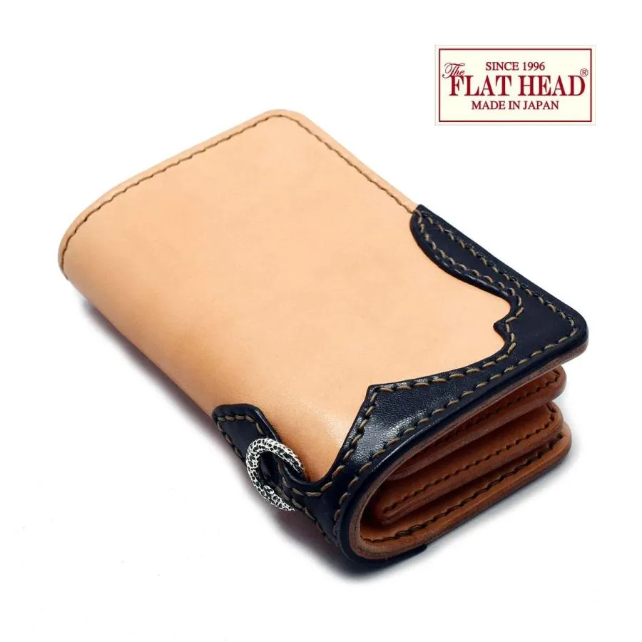 長財布 財布 フラットヘッド FLATHEAD サドルレザー ミディアム ハーフ ウォレット 小銭差し込み式 FW-70 ナチュラル/ブラック 爆買