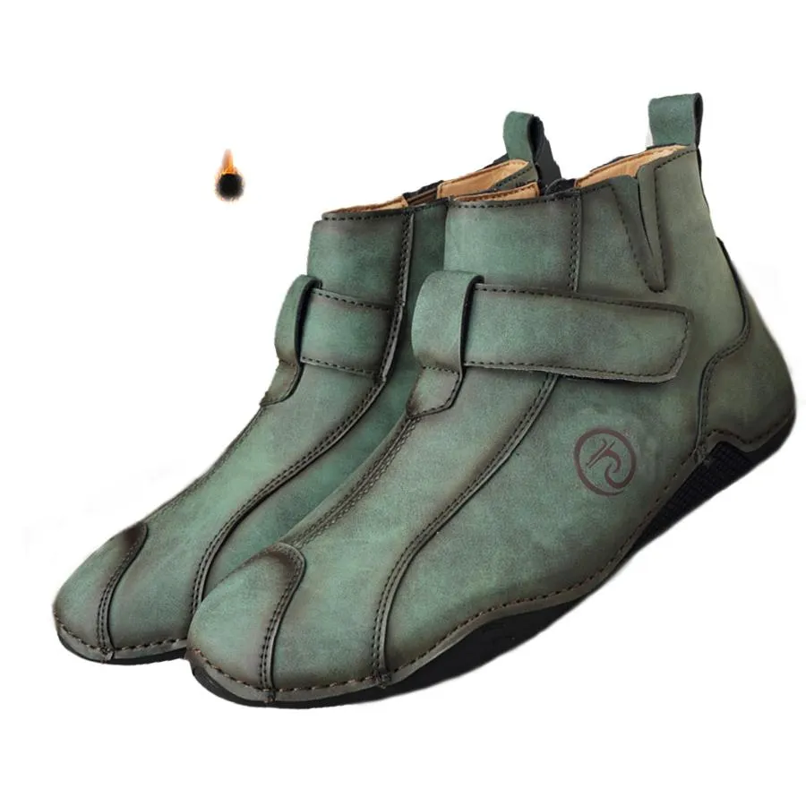 【並行輸入品】RiceelSor Mens Ltalian Handmade High Boots Casual Side Zipper Fu