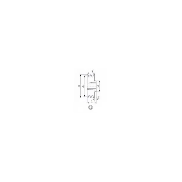 エバオン ブッシングプーリーＳＰＢ２０６ｍｍ溝数２ 225 x 225 x 62 mm SPB206-2 1