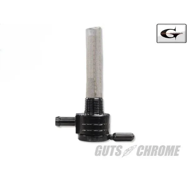 Drag Specialties 75-516S-BLK GOLAN クリックスリックガスコック ストレート ブラック 3/8NPT バイク 燃料