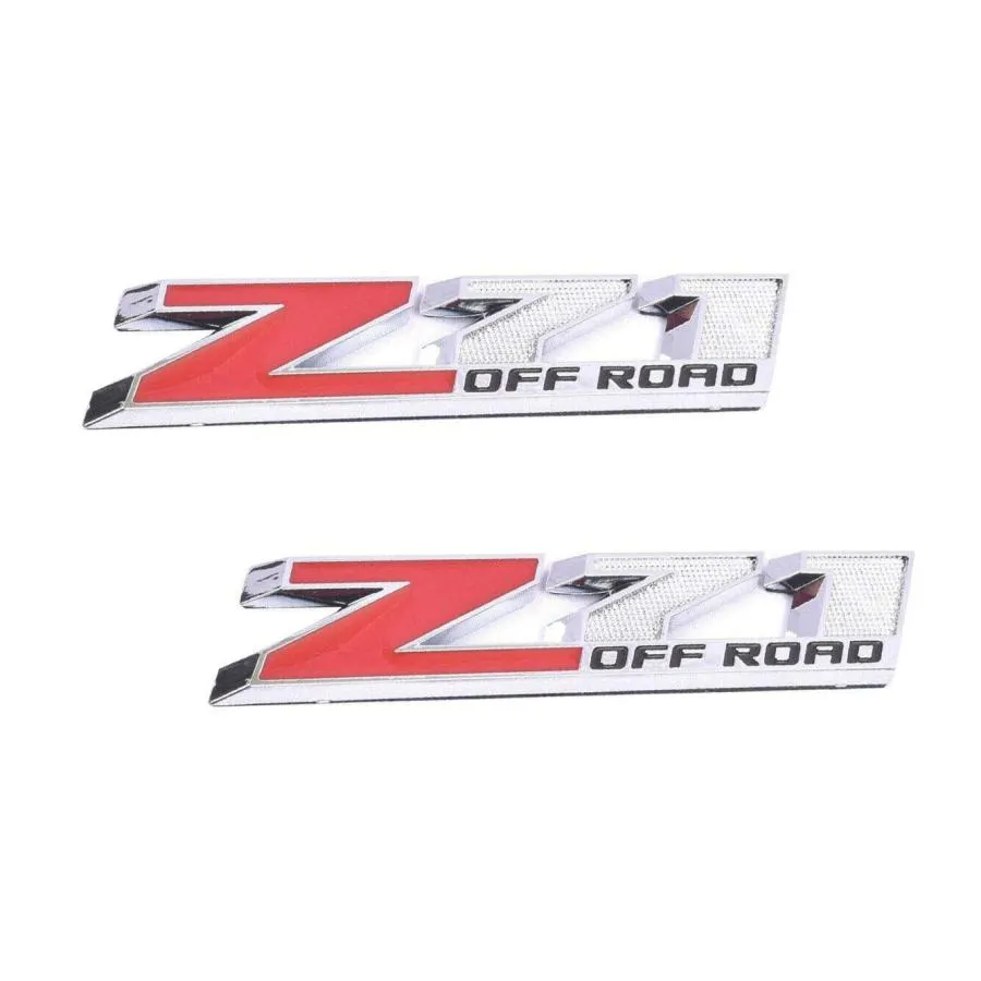 【並行輸入品】Z71オフロードエンブレムバッジプレートデカール 2パック (長さ5.1インチ) 2018 COLORADO GMC Chevy