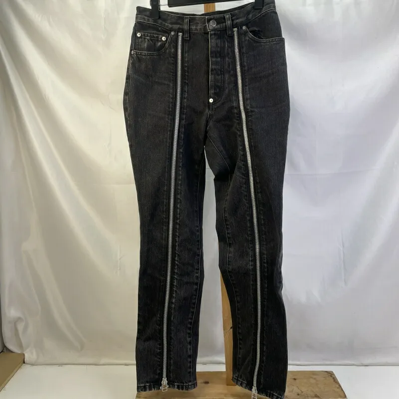 【中古】 ジョンローレンスサリバン JOHN LAWRENCE SULLIVAN   ブリーチ デニムジップパンツ  ブラック  サイズ46  メンズ   ボタンフライ  ボトムス  コットン  2A008-0320-15  01w-6364  【結城店】