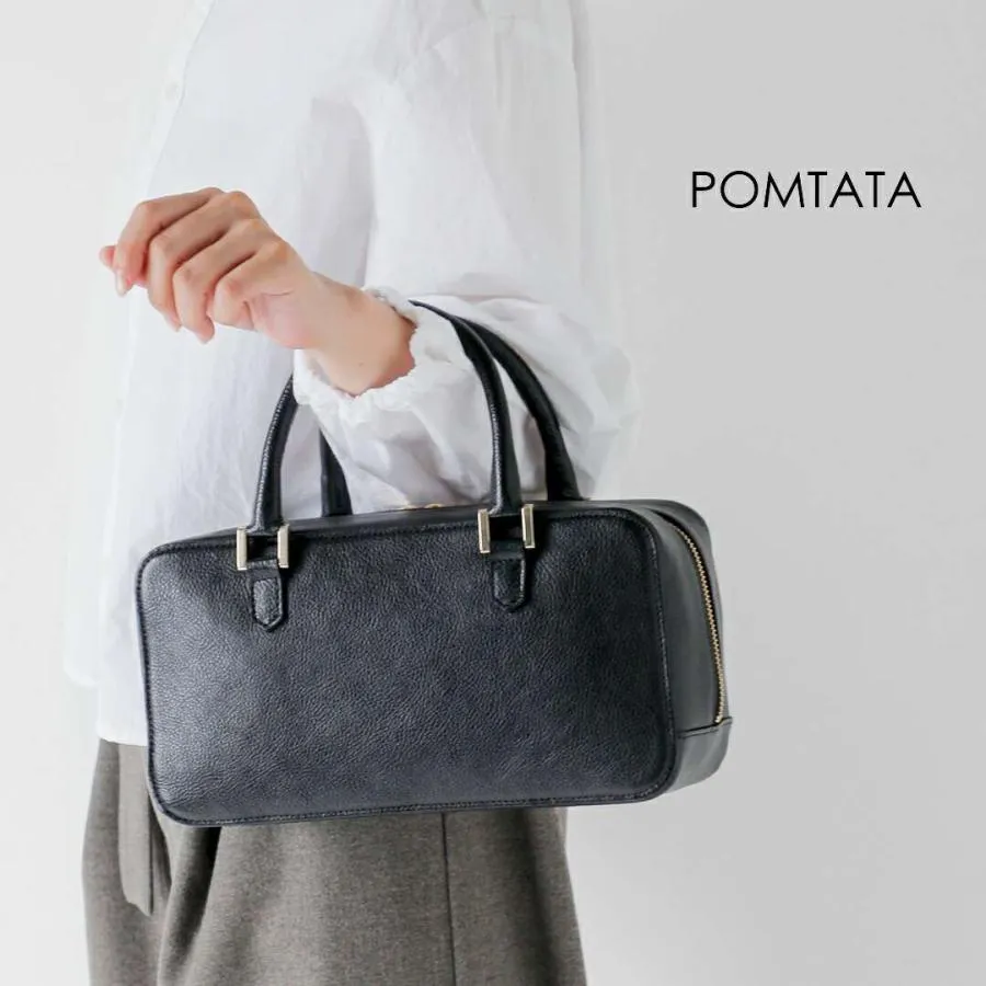 ポンタタ POMTATA カウレザー ボックスシェイプ型 ハンドバッグ RONE HANDBAG rone-handbag レディース