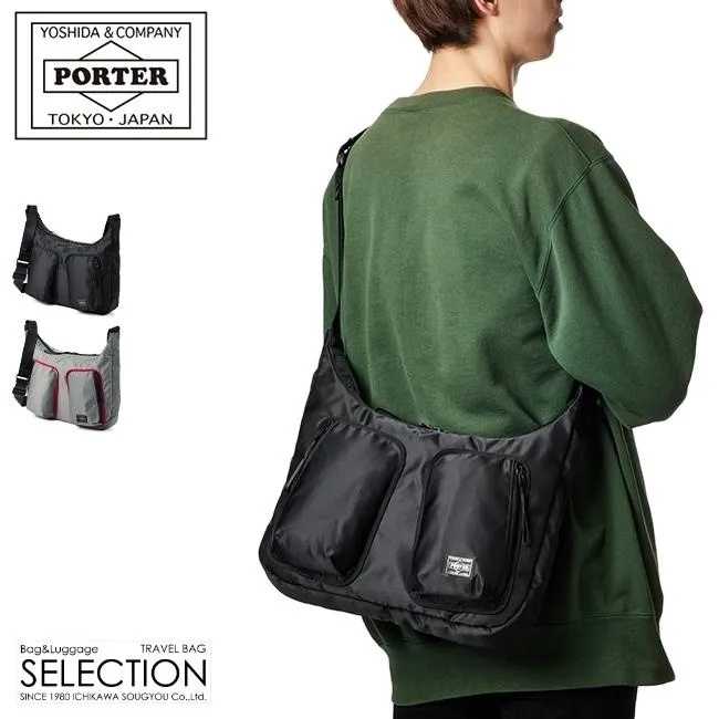 ポーター コンパート ショルダーバッグ 538-16163 PORTER COMPART 吉田カバン バッグ メンズ レディース ナイロン 大きめ 大容量 三日月型 軽量 日本製 A4