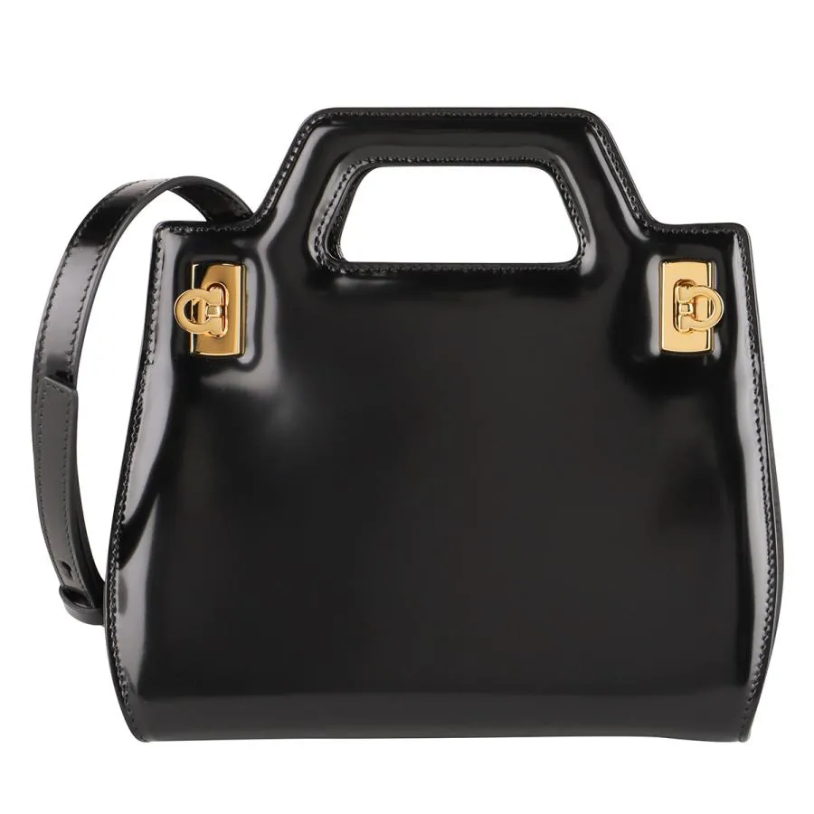 並行輸入 フェラガモ ハンドバッグ FERRAGAMO ワンダ 213485 760348レディース ブラック 黒 爆買