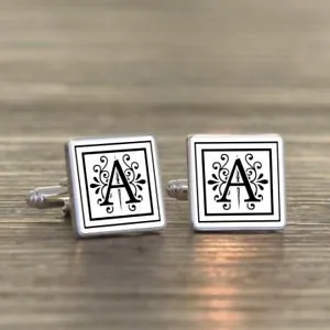 【送料無料】メンズアクセサリ― パーソナライズカフリンクスpersonalised initial cufflinks