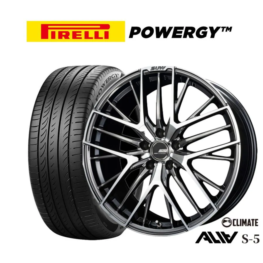 サマータイヤ ホイール4本セット クライメイト SUW スー アリア-S5(ALIA-S5) ピレリ POWERGY (パワジー) 245/45R18