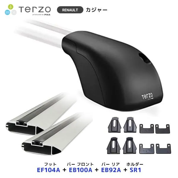 TERZO ルーフキャリア取付 セット RENAULT カジャー フット〔EF104A〕フロントバー〔EB100A〕リアバー〔EB92A〕取付ホルダー〔SR1〕| PIAA ピア ルノー
