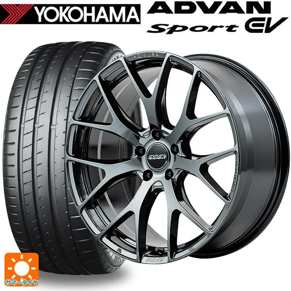 送料無料 サマータイヤホイール 4本セット 245/35R20 95Y XL ヨコハマ アドバンスポーツ EV V108 正規品 レイズ ホムラ 2X
