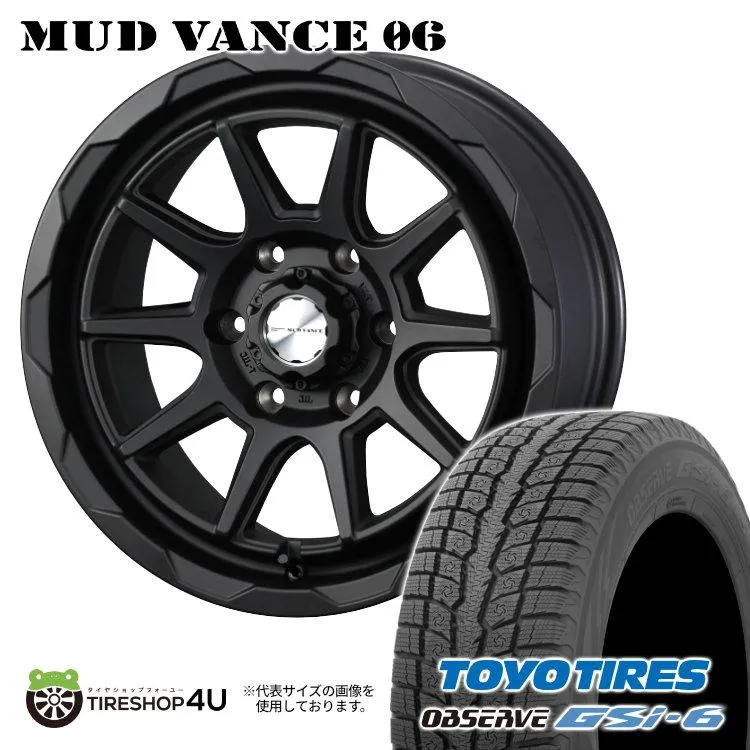 冬セット WEDS MUD VANCE 06 17x8.0J 6/139.7 +20 FMB TOYO OBSERVE GSi-6 265/65R17 112Q 2025年製 4本価格