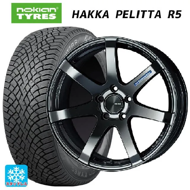 送料無料 スタッドレスタイヤホイールセット 225/40R19 93T XL ノキアン ハッカペリッタR5 エンケイ パフォーマンスライン PF07