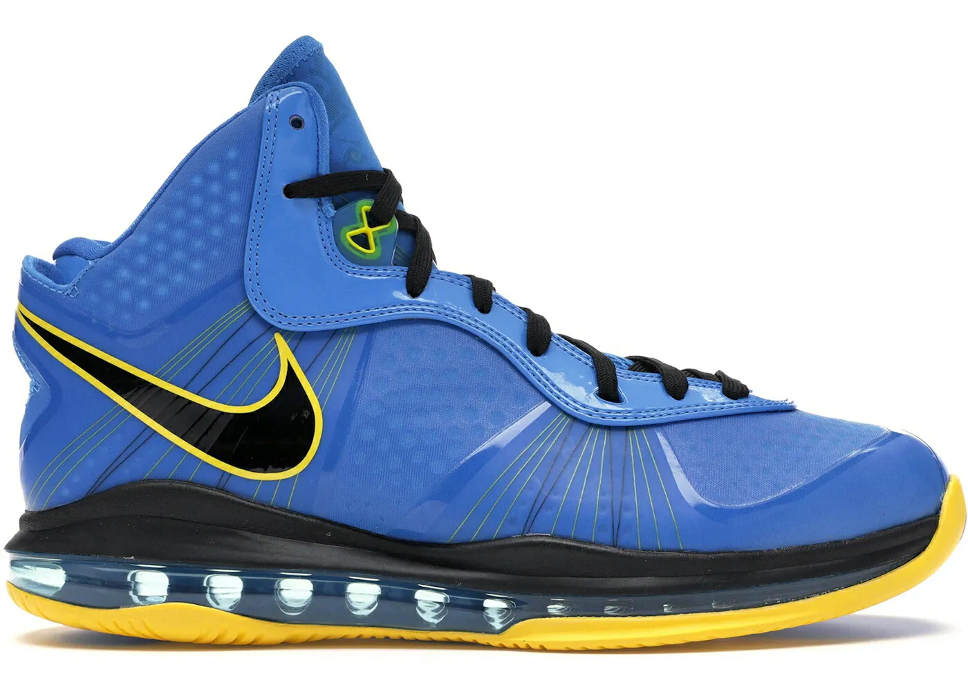 ナイキ レブロン 青色 ブルー 黒色 ブラック 黄色 イエロー スニーカー メンズ NIKE LEBRON 8 V/2 ENTOURAGE / PHOTO BLUE BLACK TOUR YELLOW