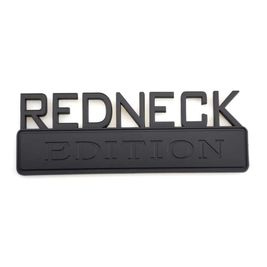 【並行輸入品】長さ7インチ ブラック レッドネックエディション エンブレム バッジ 3D ステッカー デカール 交換用 F 150 F250 F