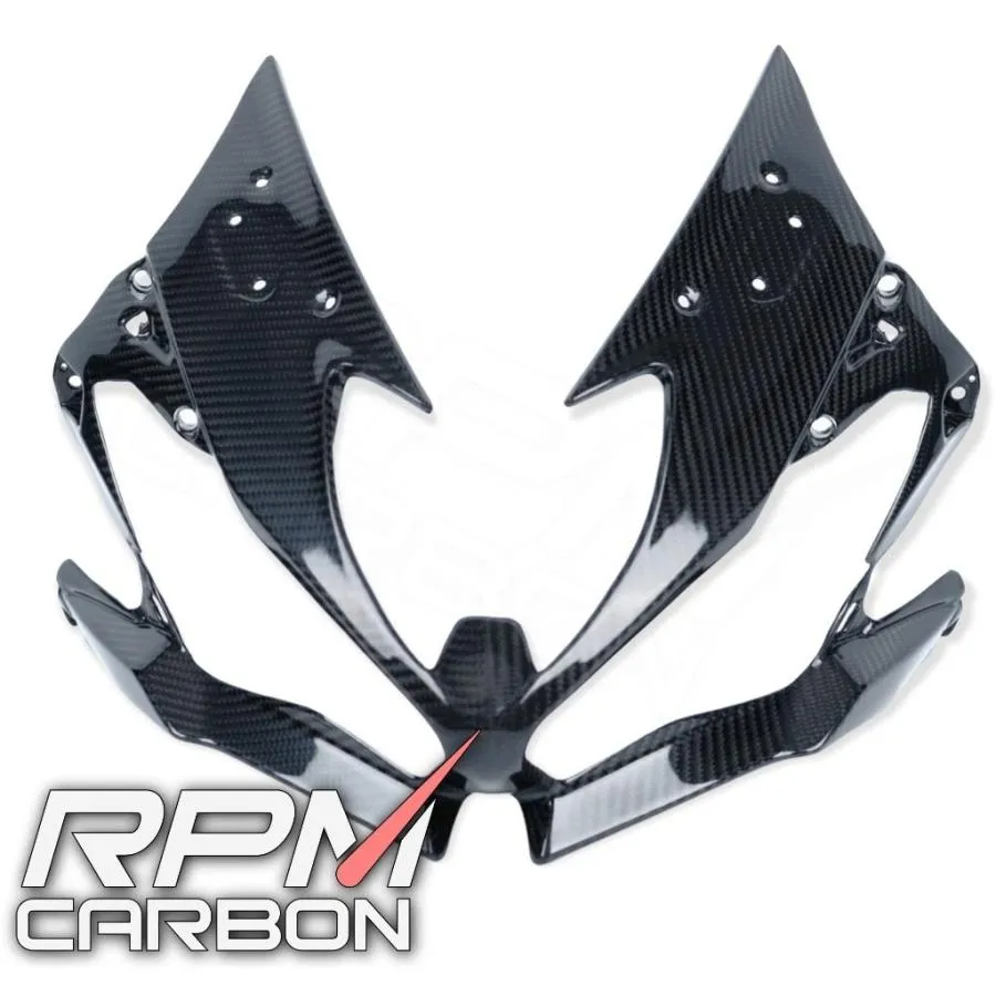 RPM CARBON アールピーエムカーボン フロントカウル NINJA ZX-6R 仕上げ：ツヤなし / 仕様：綾織 ZX6R KAWASAKI カワサキ アッパーカウル・フロントカウル 外装