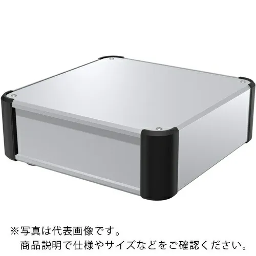 タカチ ( タカチ電機工業 ) アルミサッシケース AUシリーズ シルバー/ブラック ゴム足 六角ビス ( AU115-20-20RH-SB )
