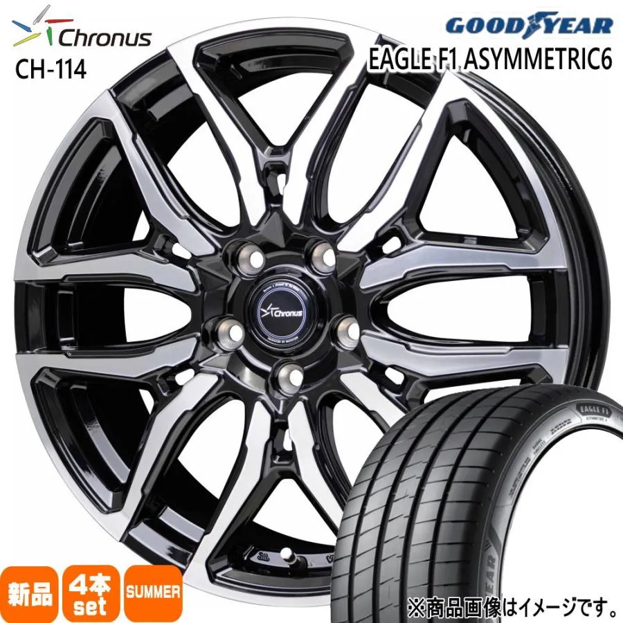 SAI プリウスα  グッドイヤー 225/40R18 92Y XL EAGLE F1 ASYMMETRIC6 夏用 サマータイヤ Chronus CH-114