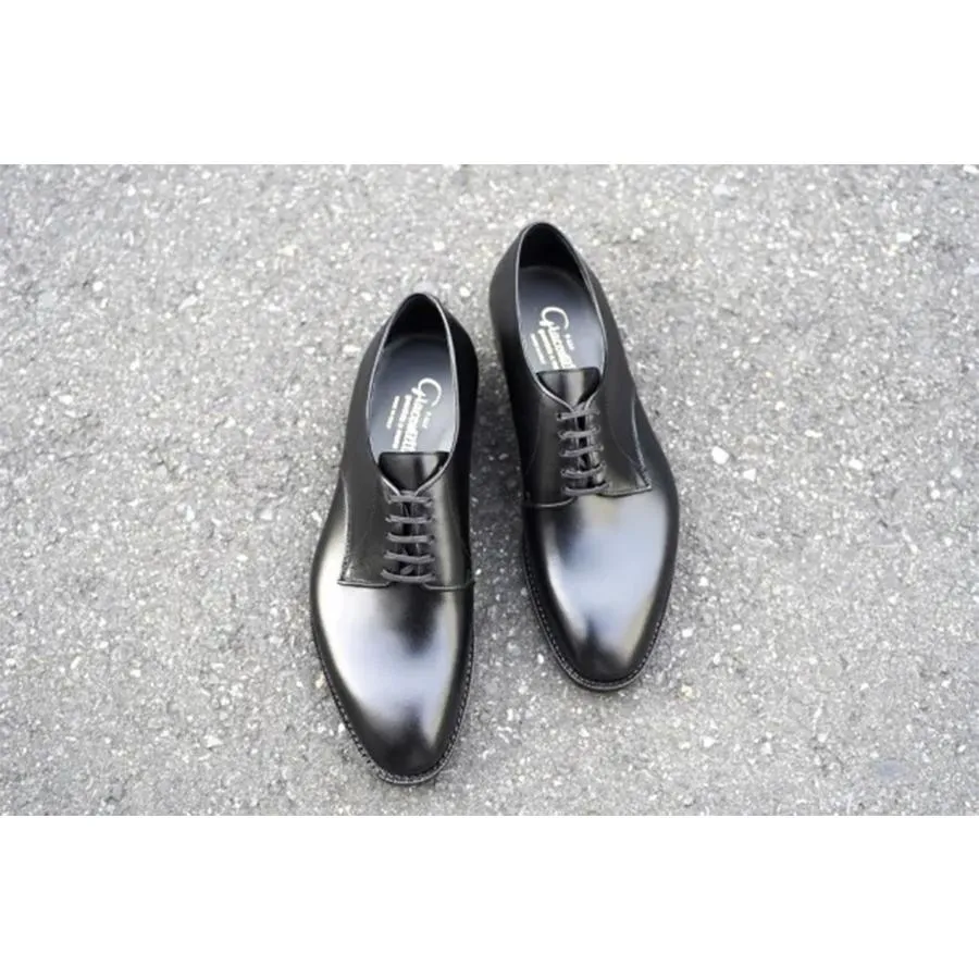 【メンズ】F.LLI Giacometti / フラテッリ ジャコメッティ FG601 5EYELET プレーントウダービー　ANILOU NERO ブラック