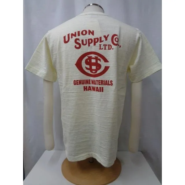 サンサーフ　スラブ半袖Ｔシャツ　"UNION SUPPLY LOGO"　US79536　検索：SUNSURF　ユニオンサプライ　ワークウエア　ロゴプリント　丸胴ボディ　スラブ生地