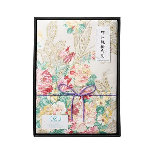 OZU 羽毛肌掛けふとん ピンク 【約1500×2100mm】 22615307