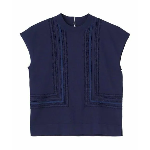 LANVIN COLLECTION / ランバン コレクション 立体テープワーク・ニットプルオーバー