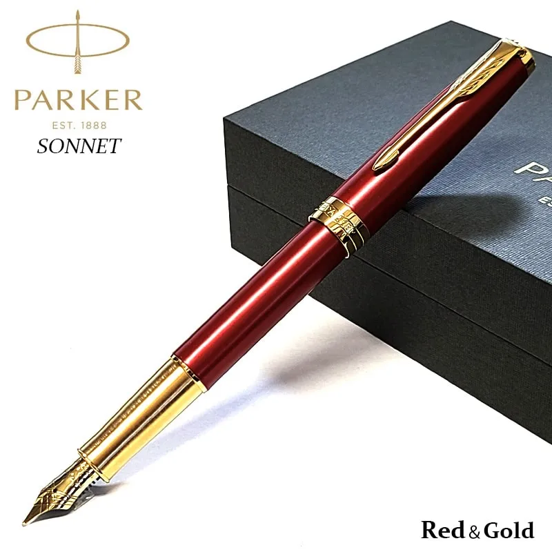 【限定SALE対象！】万年筆 細字 パーカー ソネット レッド ゴールド かっこいい おしゃれ PARKER 高級 美しい プレゼント ブランド 文房具 お祝い ギフト