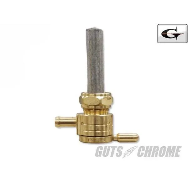 Drag Specialties 76-312S-BS GOLAN クリックスリックガスコック ストレート ブラス 22mmナット バイク 燃料