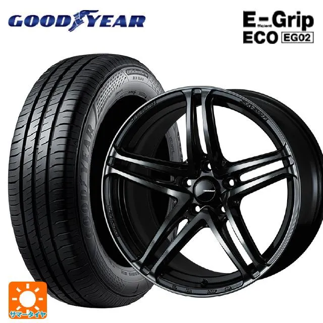 送料無料 サマータイヤホイール 4本セット 165/55R15 75V グッドイヤー エフィシェントグリップ エコ EG02 ウェッズ ウェッズスポー
