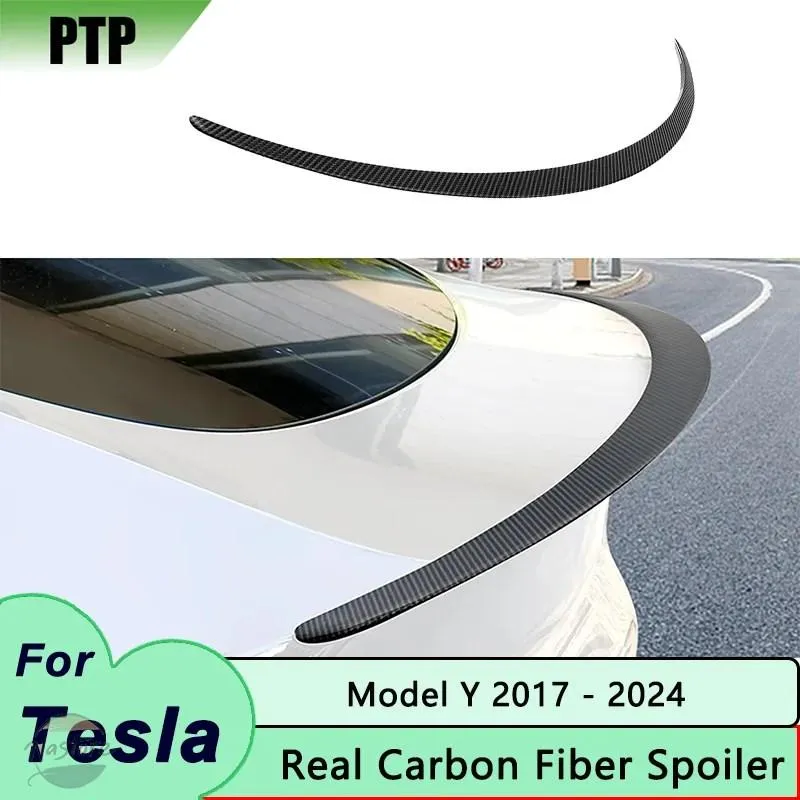 並行輸入品 外装 リア テスラ モデルY 2024 カーボン ファイバー スポイラー カートランク テールウィング マットグロッシー カスタム モデル3アクセサリー
