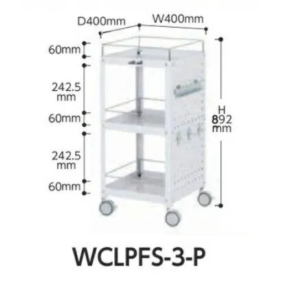【ポイント5倍】【直送品】 山金工業 コンビニワゴン (双輪キャスター) WCLPFS-3-P 【大型】