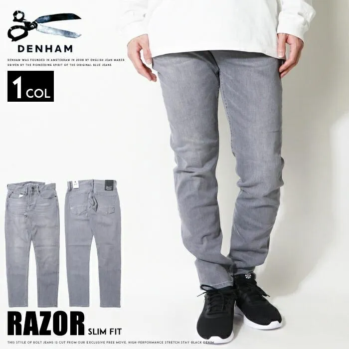 デンハム DENHAM レイザー RAZOR ジーンズ ストレッチ スリム デニム ボトムス メンズ インポート ブランド 海外ブランド 01-26-04-11-505 RAZOR FMGRY CS