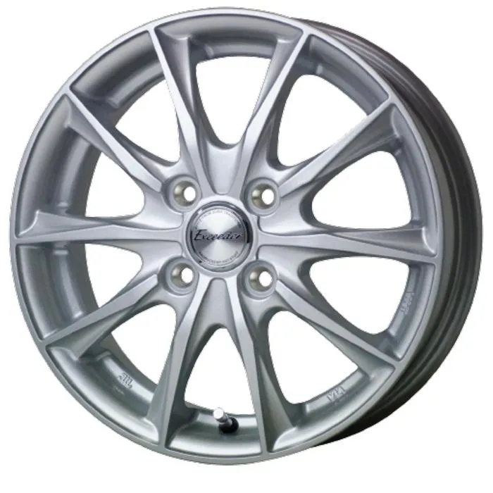 YOKOHAMA ECOS ES300 155/60R13 70H Exceeder E06 メタルシルバー 13インチ 4B+45 4H-100 サマー 4本セット
