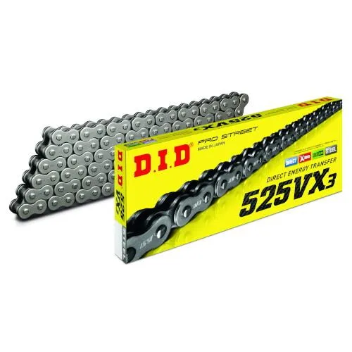 DID(大同工業) VXシリーズチェーン 525VX3-132L ZJ(カシメ) スチール DID525VX3-132ZJ バイク