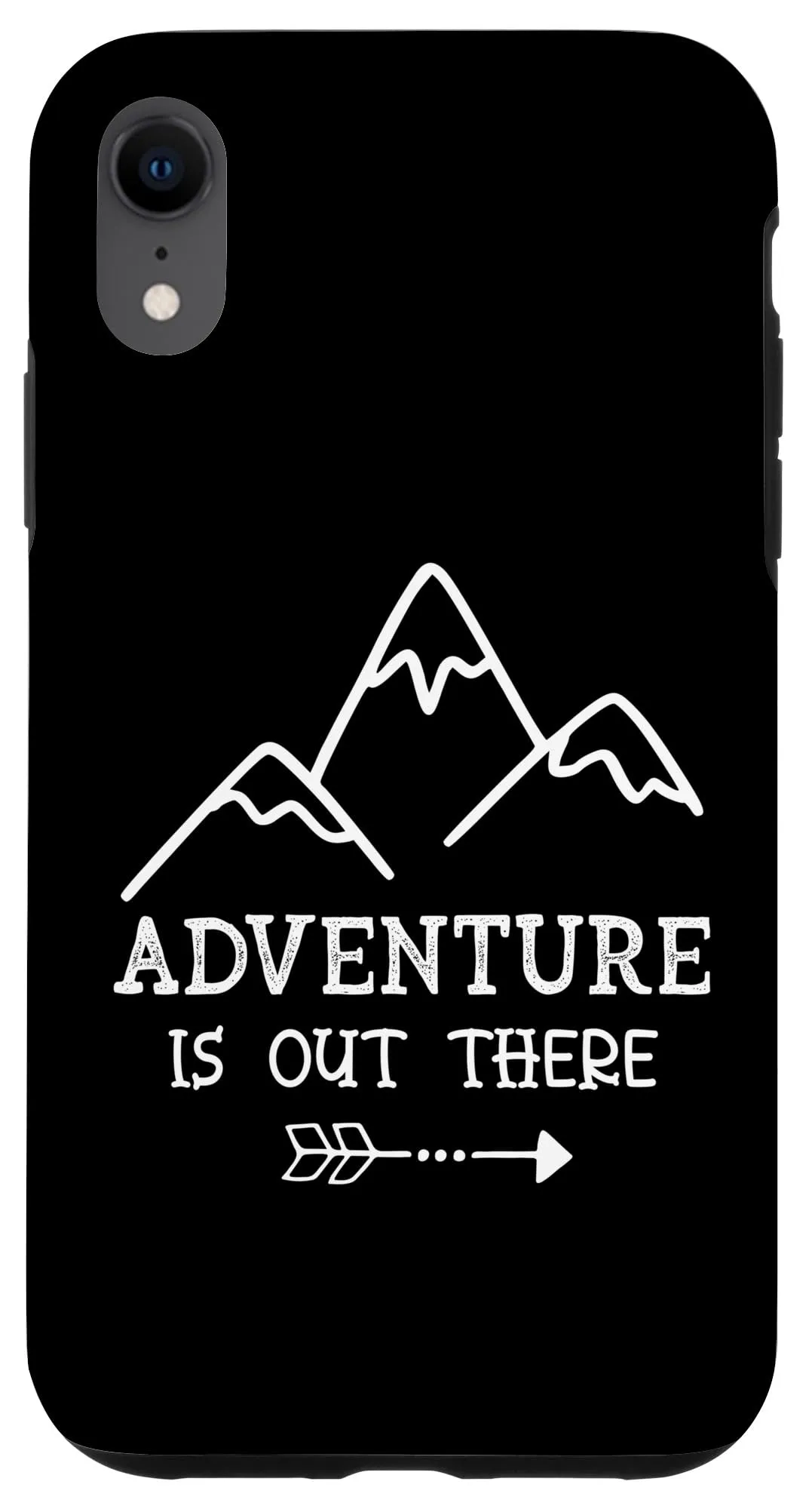 iPhone XR アドベンチャー・イズ・アウト・ゼア ハイキング キャンプ トレッキング 登山 キャンプ スマホケース