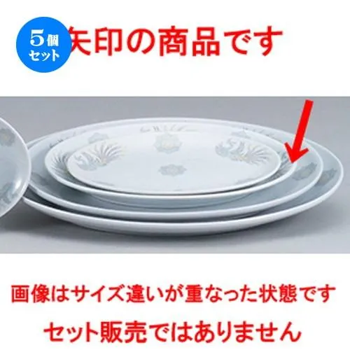 5個セット中華オープン 北京中華 玉渕12吋メタプラター [ 31.3 x 22.2 x 3.2cm ] 【 中華 ラーメン ホテル 飲食店 業務用 】
