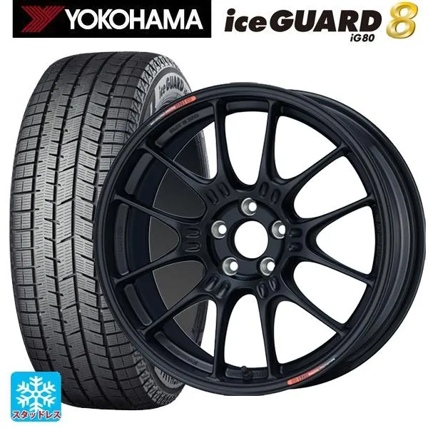 送料無料 スタッドレスタイヤホイール 4本セット 2025年製 205/55R17 95Q XL ヨコハマ アイスガード8(IG80) エンケイ レー