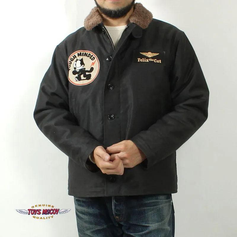 トイズマッコイ N-1 デッキジャケット フィリックス 2025秋冬 新作 TMJ2522 TOYS McCOY FELIX THE CAT TOUGH MINDED ネイビー アウター アメカジ