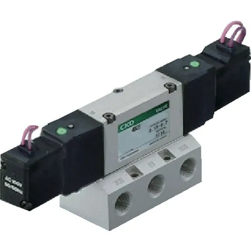 ＣＫＤ 電磁弁 パイロット式５ポート弁セレックスバルブ ４Ｋシリーズ １２Ｃ Ｒｃ３／８ ＡＣ１００Ｖ 4KB420-10-AC100V