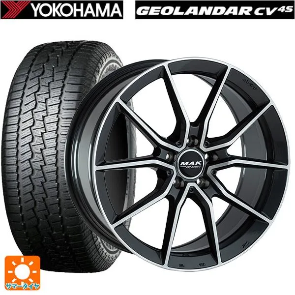 メルセデスベンツ GLC(X253)用 235/55R19 105V ヨコハマ ジオランダー CV G058 正規品 マック アルジェントFF