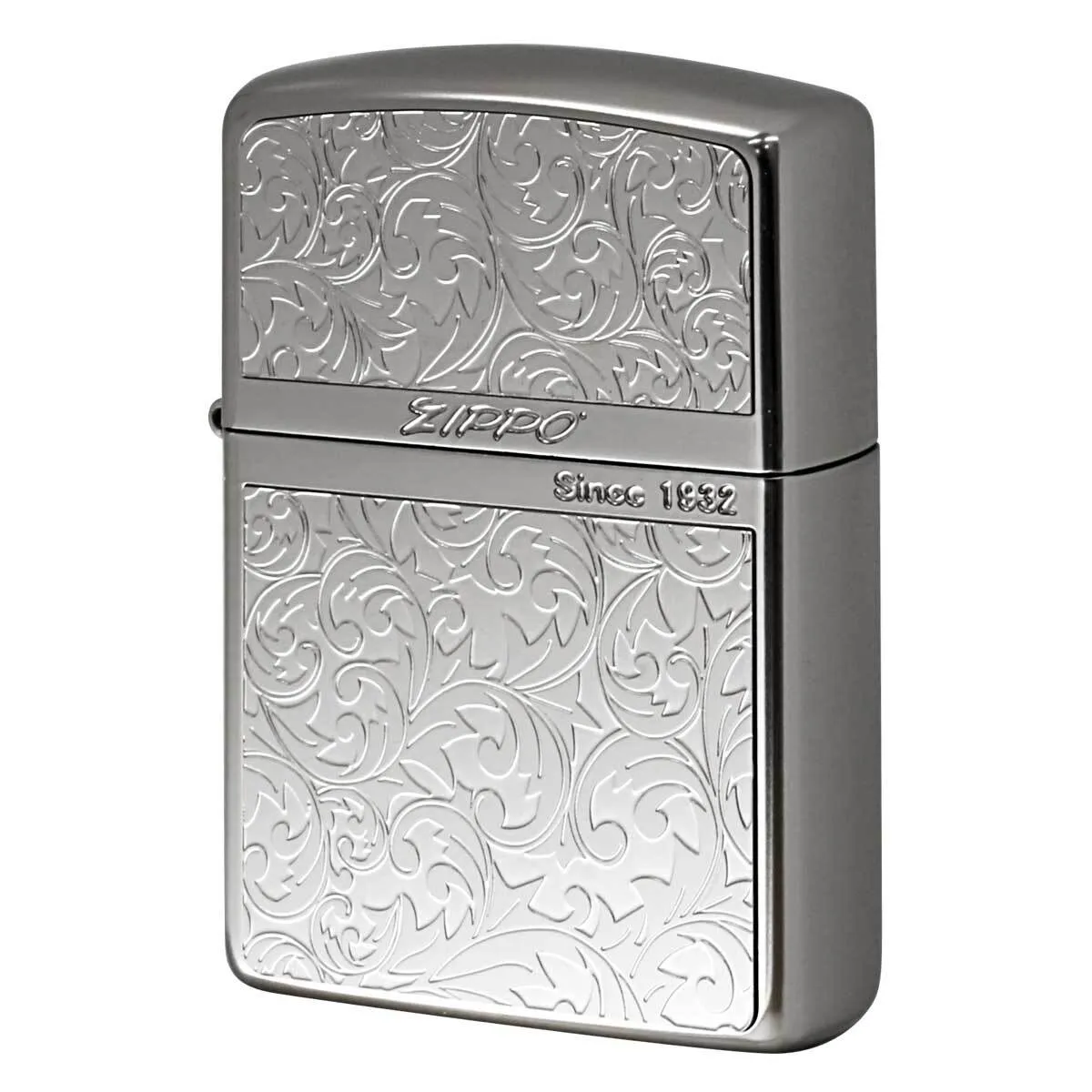 Zippo ジッポライター ARMOR アーマー 唐草 アラベスク プレート ホワイトニッケル Wn プレゼント 贈り物 女性 かわいい