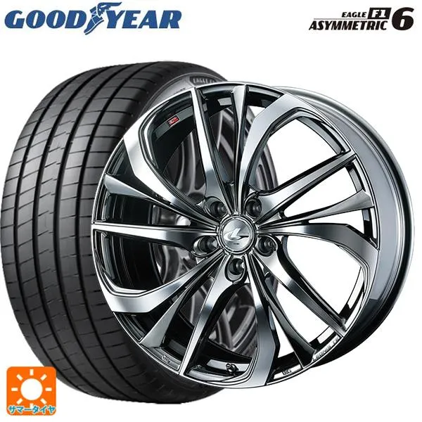 送料無料 サマータイヤホイール 4本セット 205/45R17 88Y XL グッドイヤー イーグル F1 アシメトリック6 ウェッズ レオニス TE