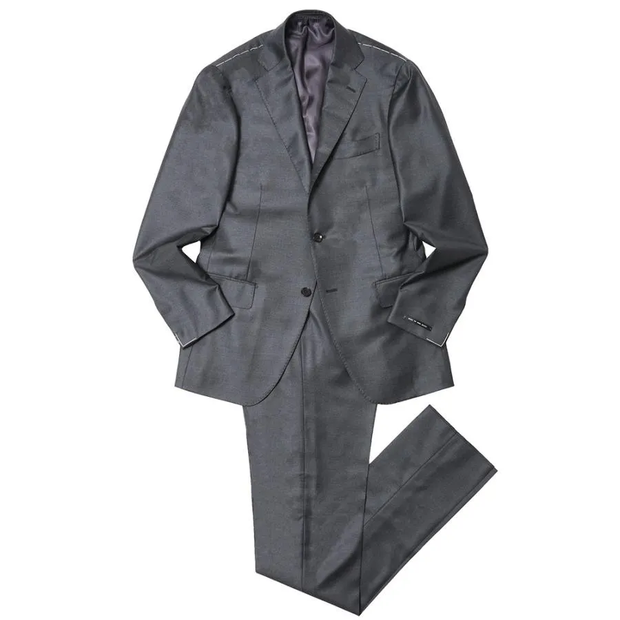 guji（グジ）SUPER150'sウールソリッド3B1プリーツスーツ (MADE BY RING JACKET / LoroPianaファブリック使用)【オールシーズン】 17121206028